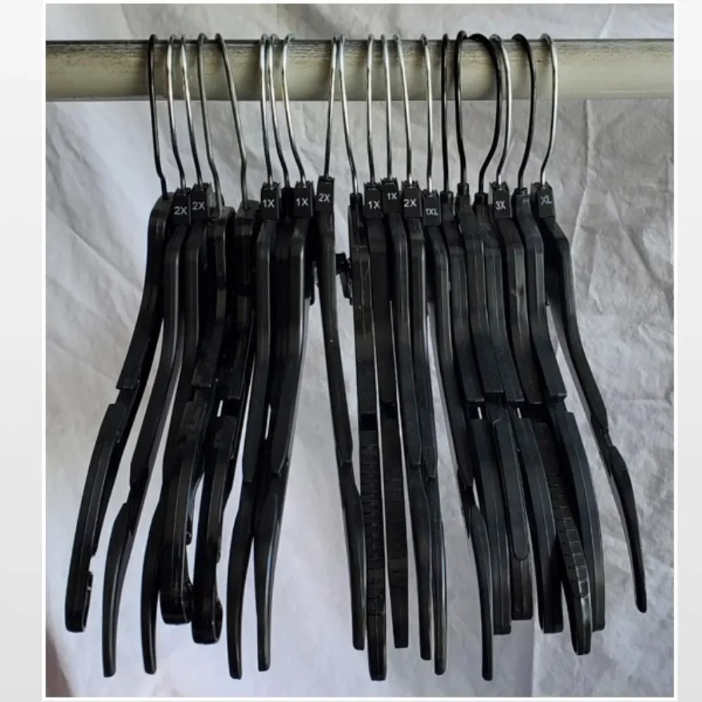 25 Commercial Hangers Adult Various Black Silver